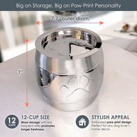 Stainless Steel Pet Bowls, Mat & Treat Canister Set | BREKX