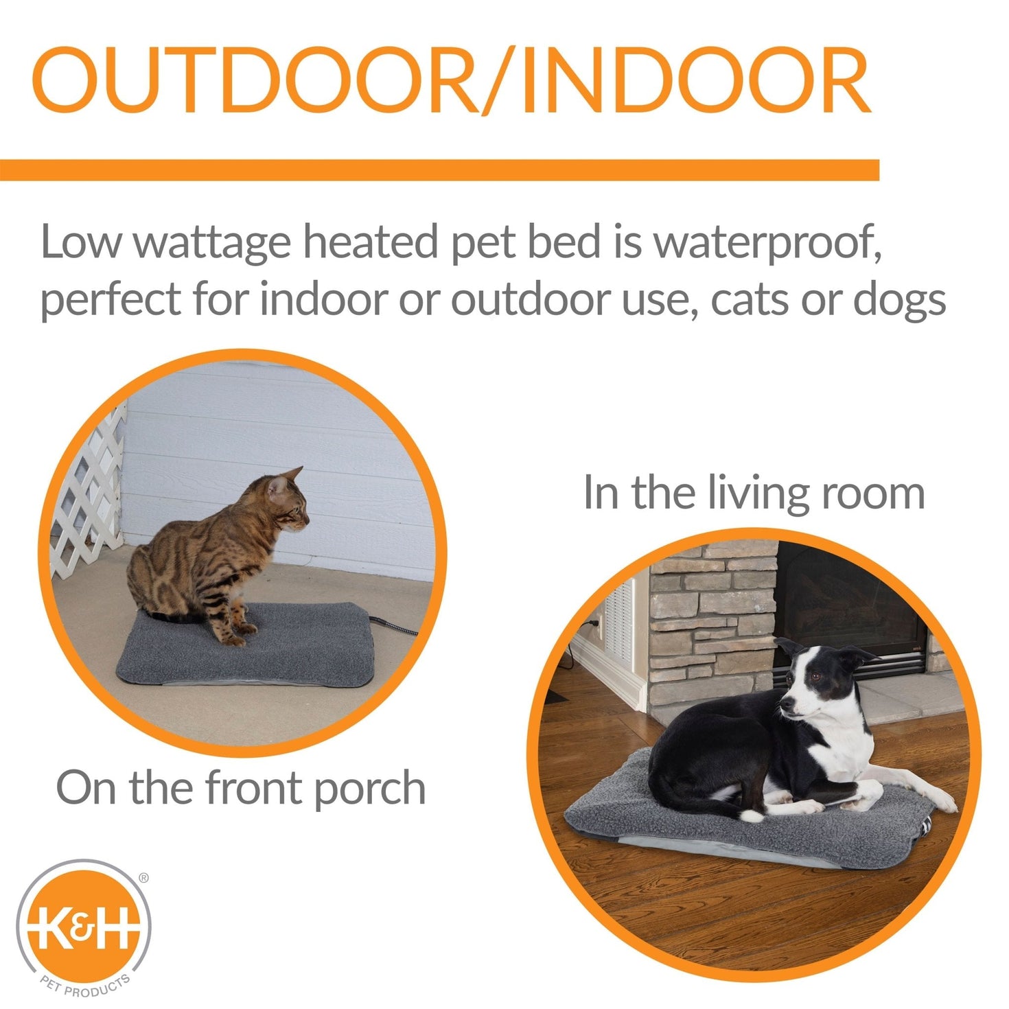 Indoor/Outdoor Heated Pet Bed