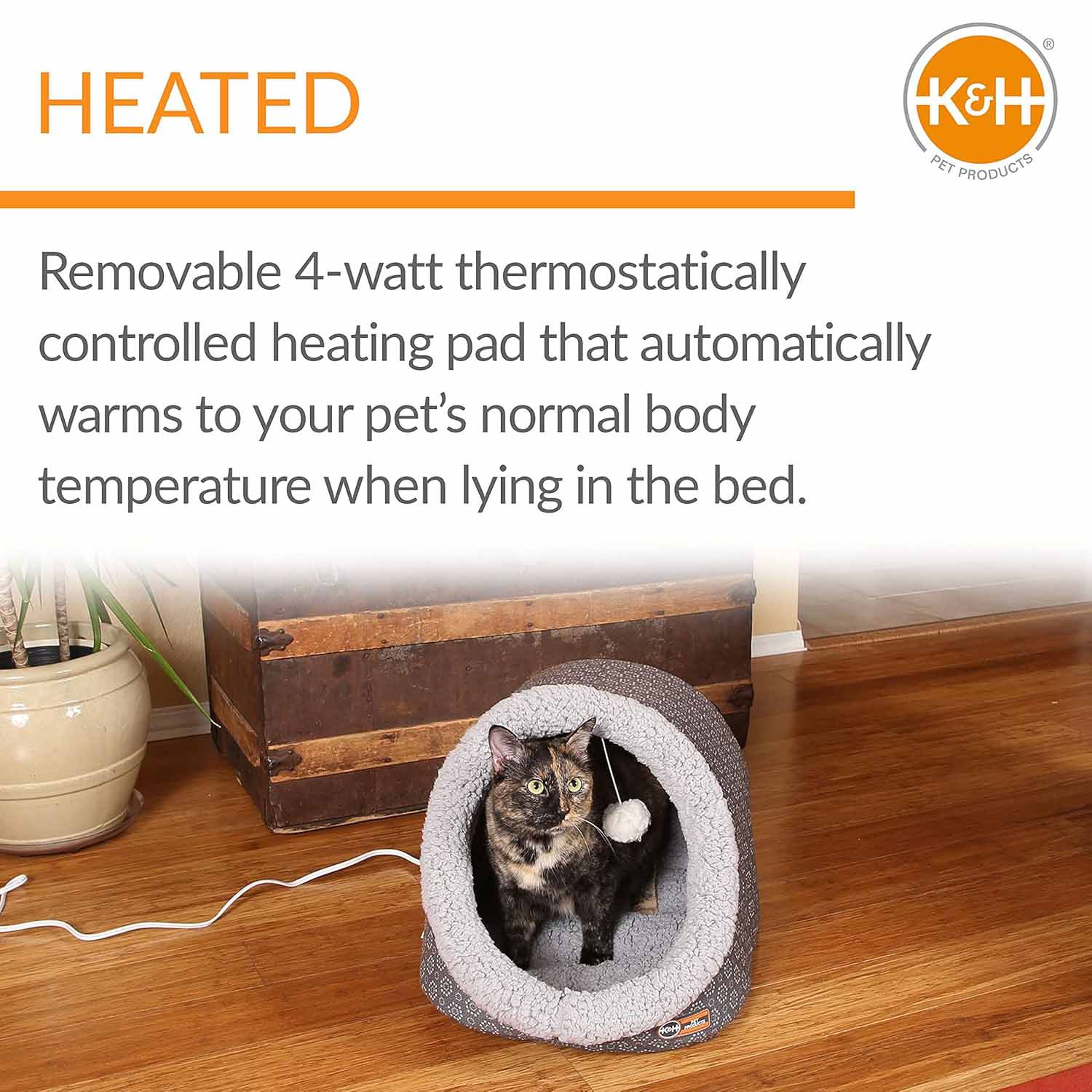 K&H Heated Cat Cave Bed