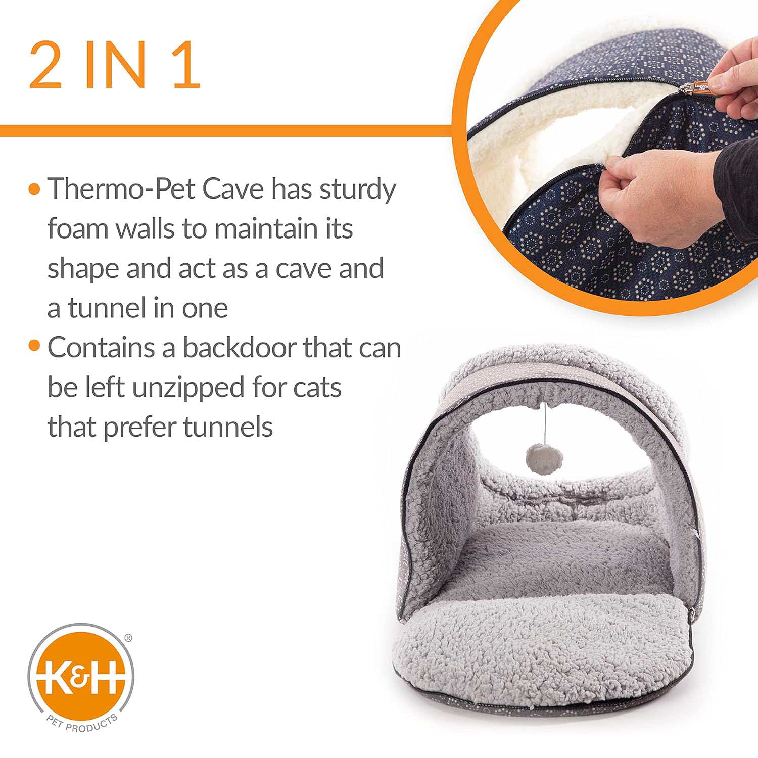 K&H Heated Cat Cave Bed