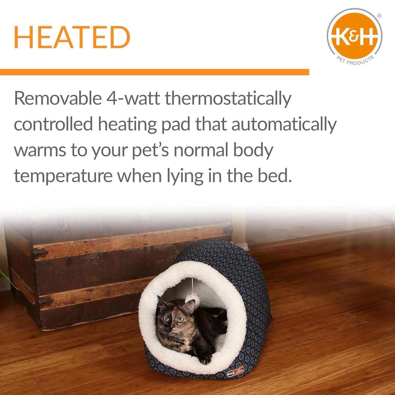 K&H Heated Cat Cave Bed