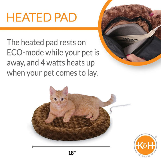 K&H Thermo-Kitty Plush Heated Cat Bed