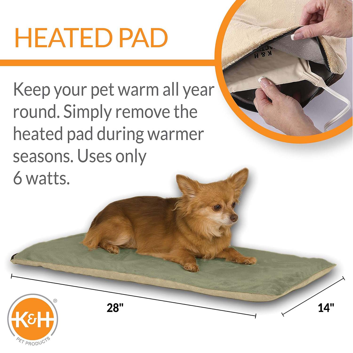 K&H Thermo-Pet Indoor Heated Bed Pad - Small