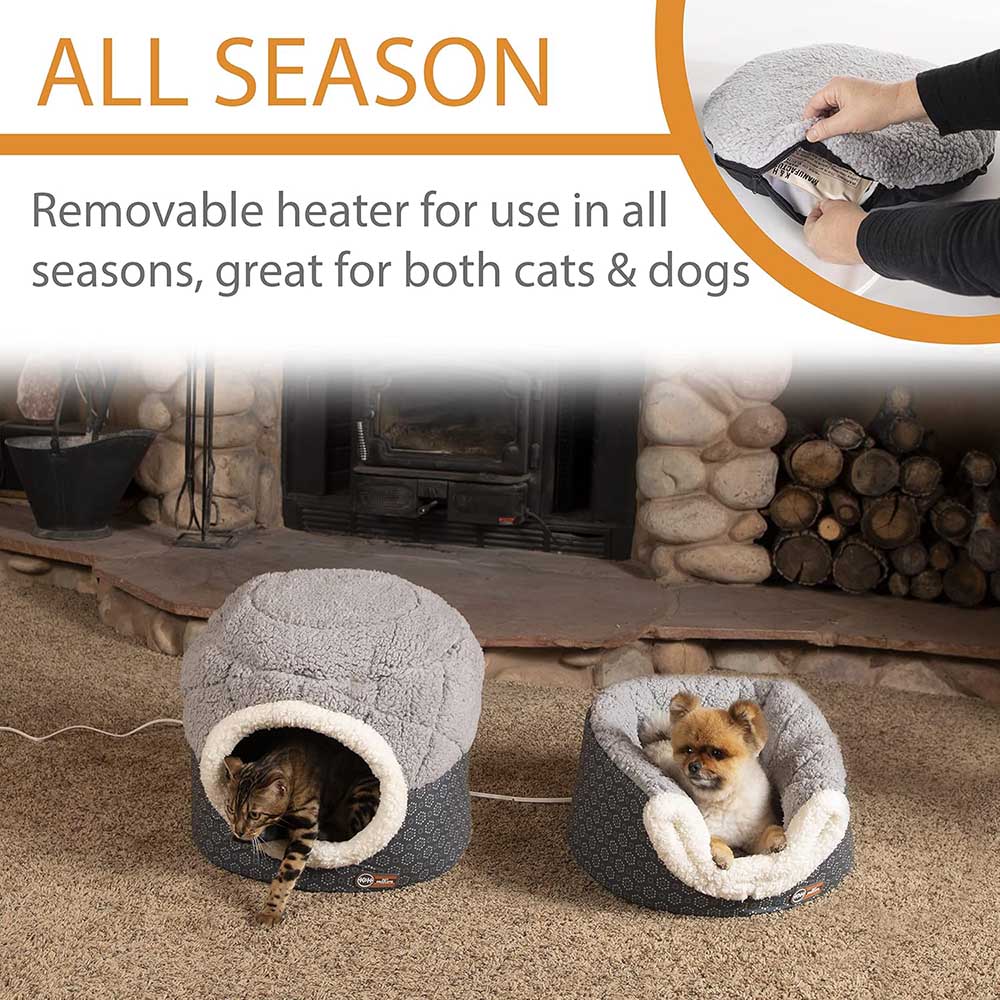 K&H Heated Cat Nest & Cave Bed