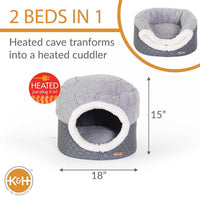 K&H Heated Cat Nest & Cave Bed