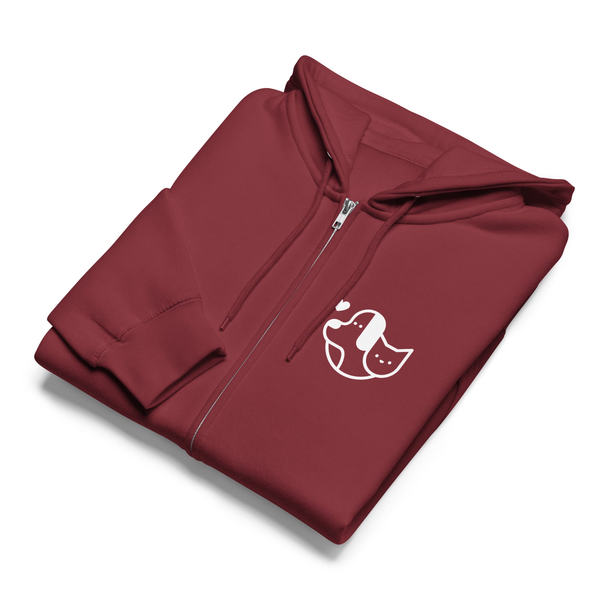 Dog Hearts Cat Zip-up Unisex Hoodie