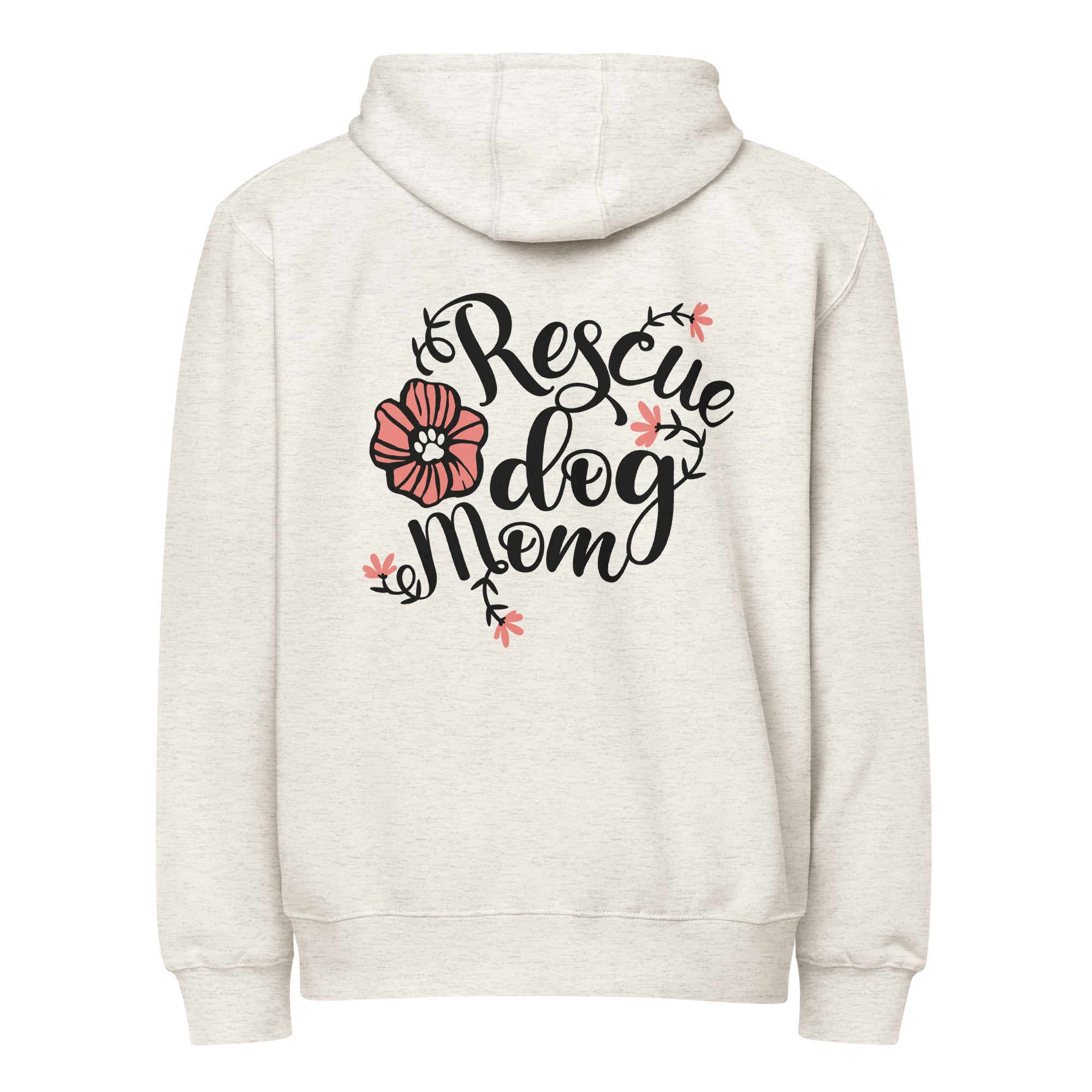 Rescue Dog Mom Zip-up Unisex Hoodie