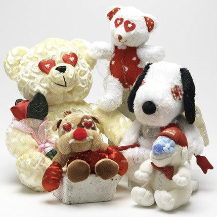 LARGE Hearts, Love & Candy Dog Toys Squeak & NO Squeak