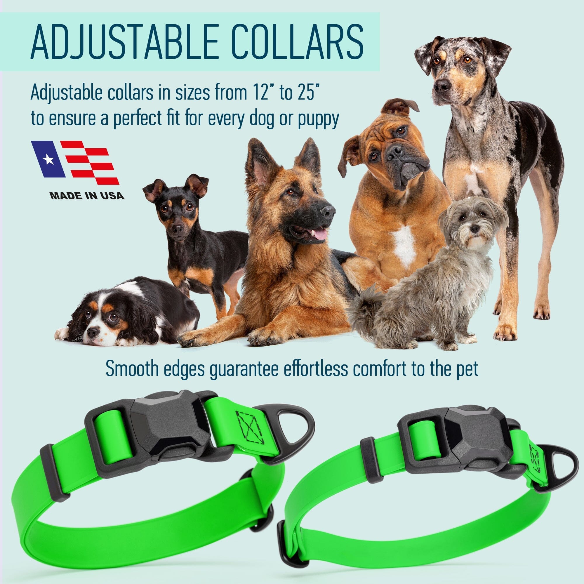 Biothane Waterproof Dog Collar - Magnetic Quick Release Buckle