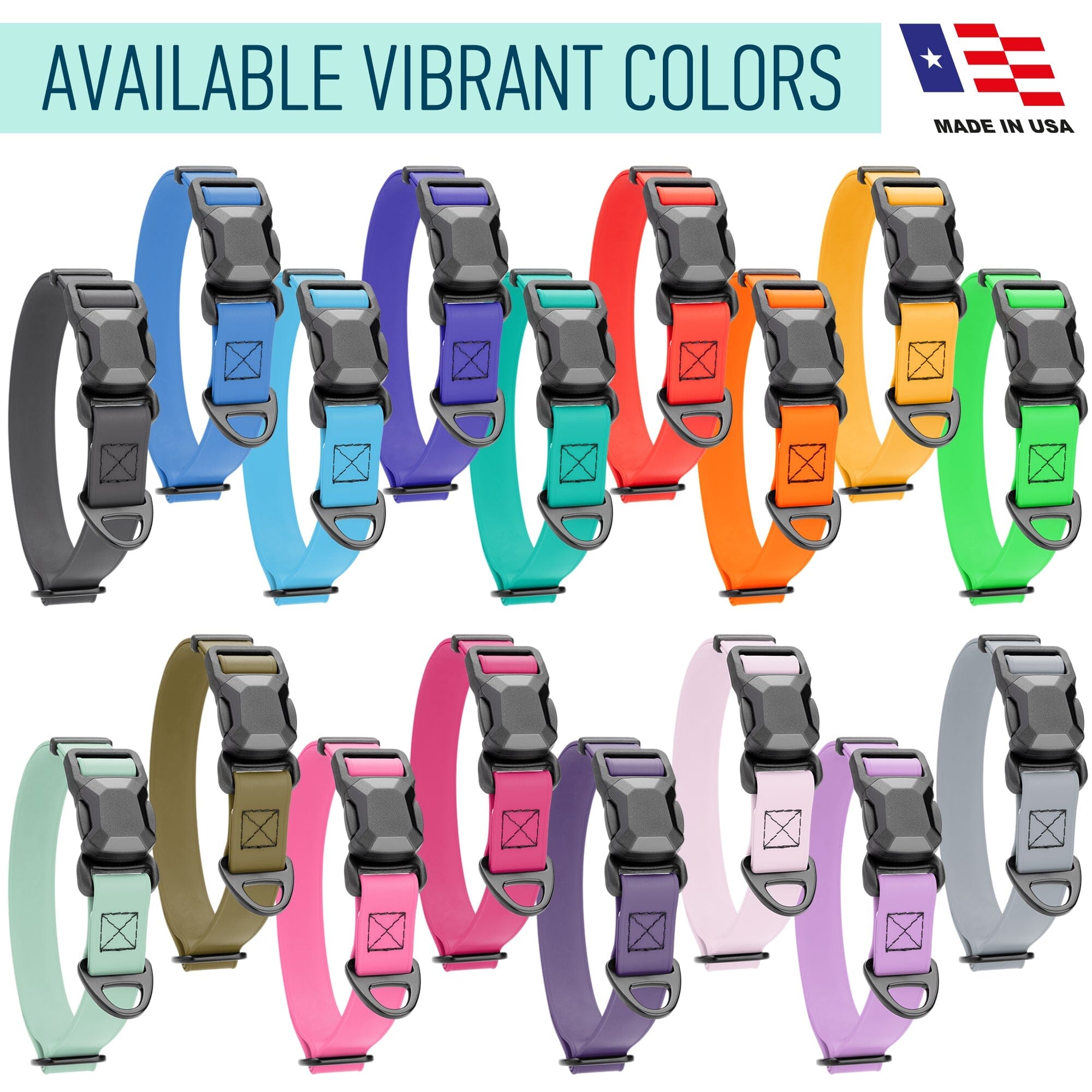 Biothane Waterproof Dog Collar - Magnetic Quick Release Buckle