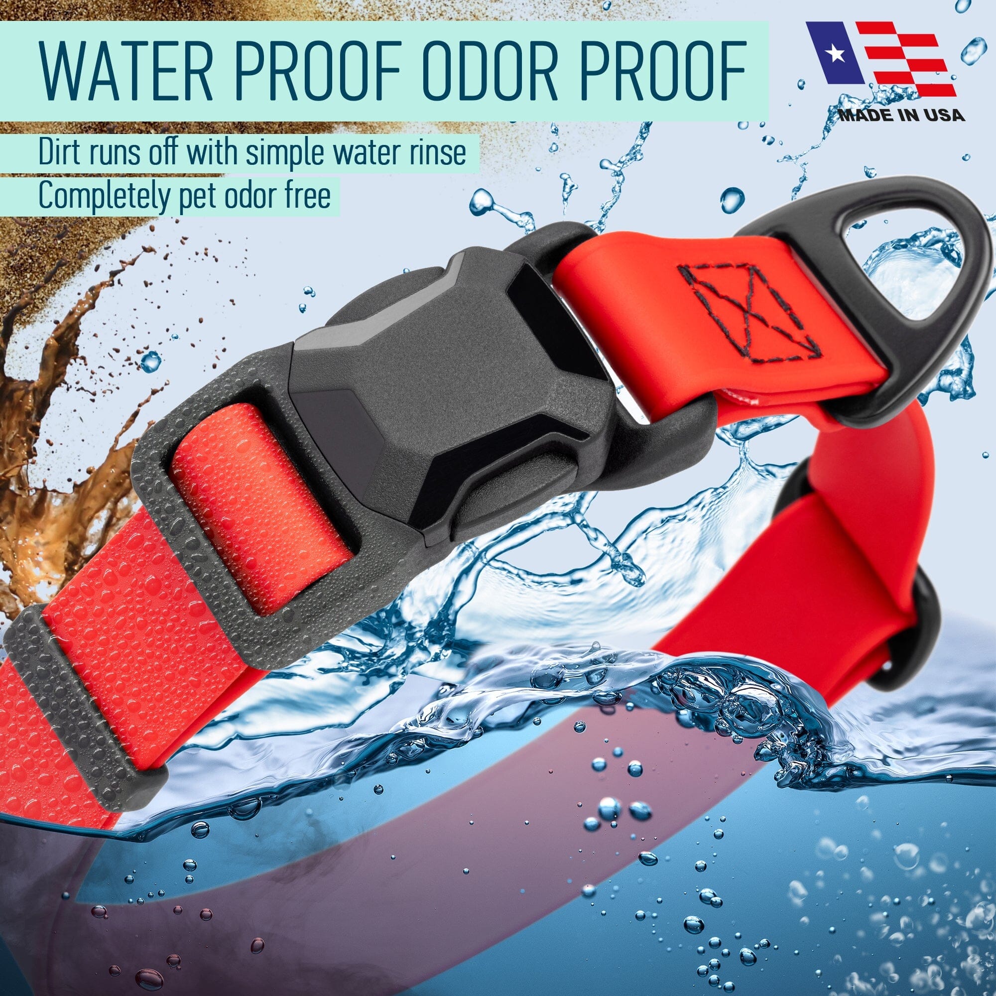 Biothane Waterproof Dog Collar - Magnetic Quick Release Buckle