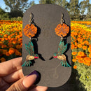 Marigold Hummingbird Earrings