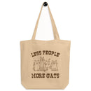 Less People, More Cats Eco-friendly Tote Bag