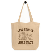 Less People, More Cats Eco-friendly Tote Bag