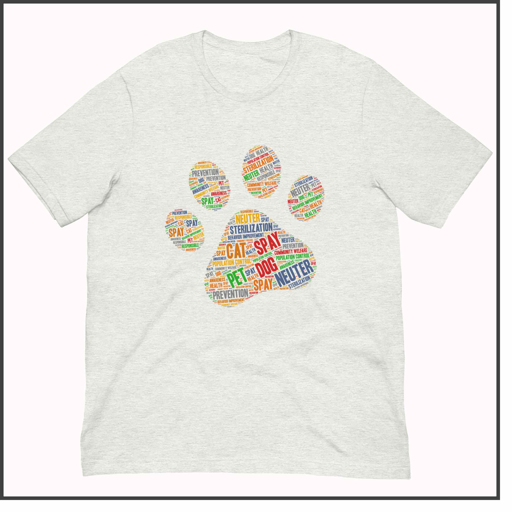Spay and Neuter Paw Print Unisex T-shirt