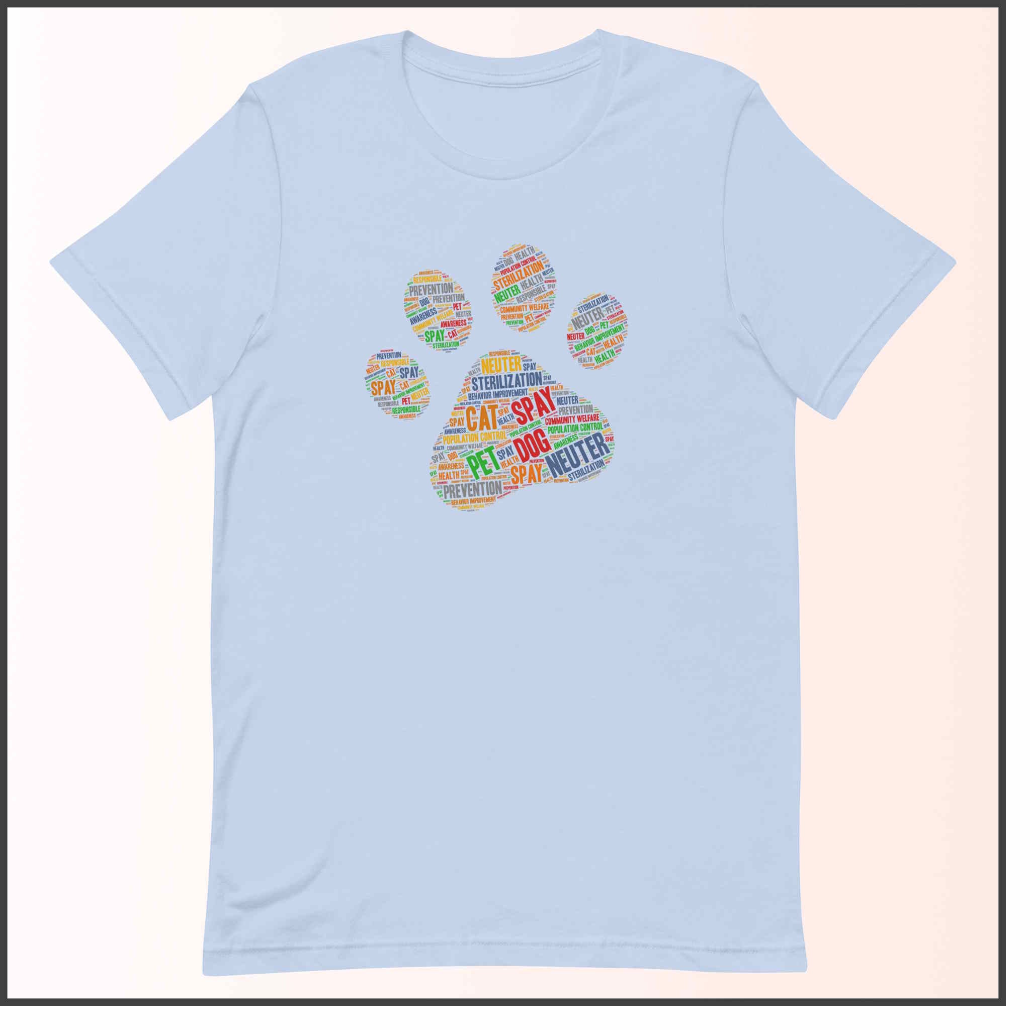 Spay and Neuter Paw Print Unisex T-shirt