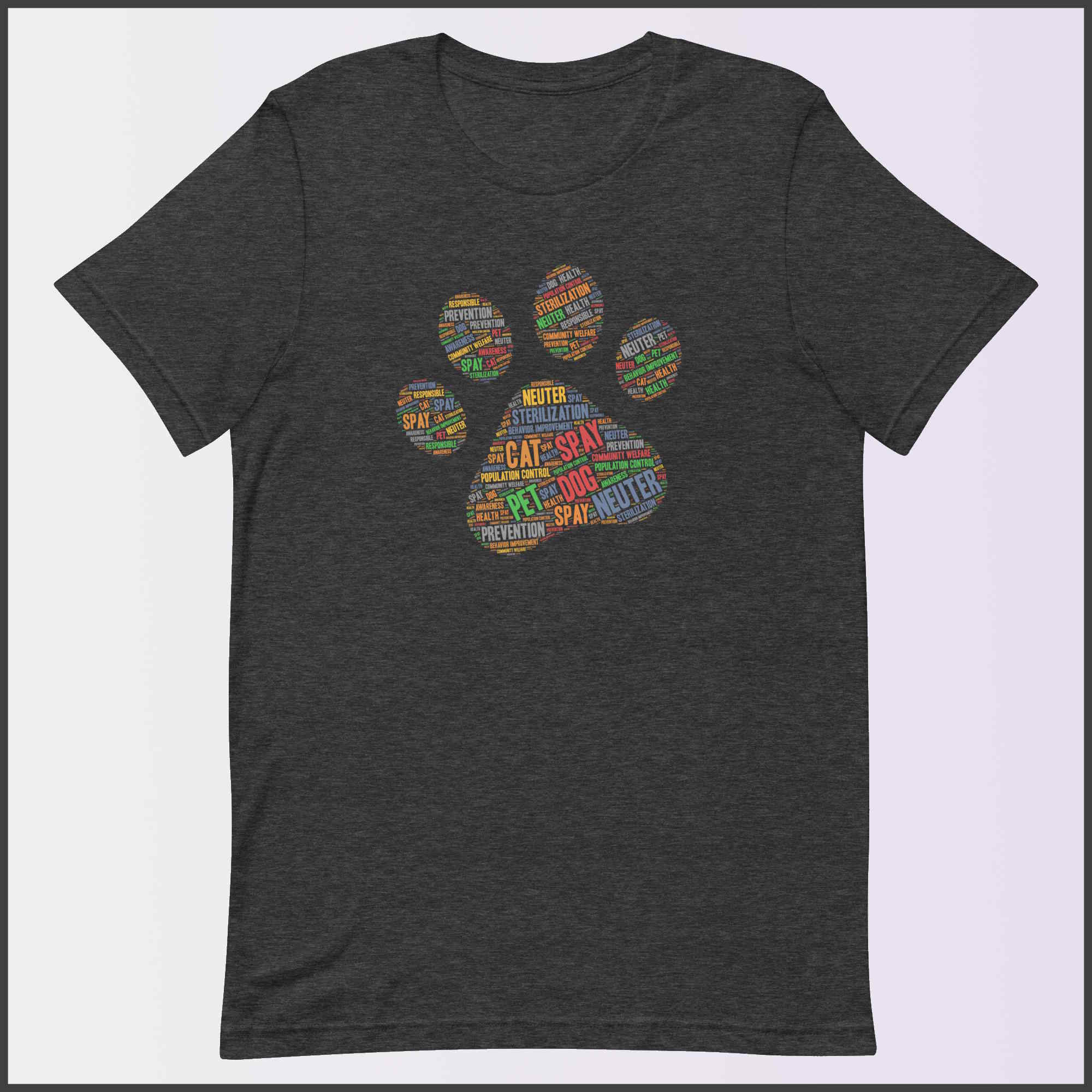 Spay and Neuter Paw Print Unisex T-shirt