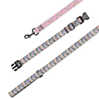 Argyle and Polka Dot Dog Collar & Leash