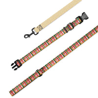 Plaid and Speckles Dog Collar & Leash