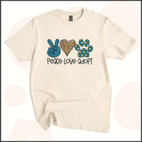 Peace Love Adopt Unisex Youth T-shirt