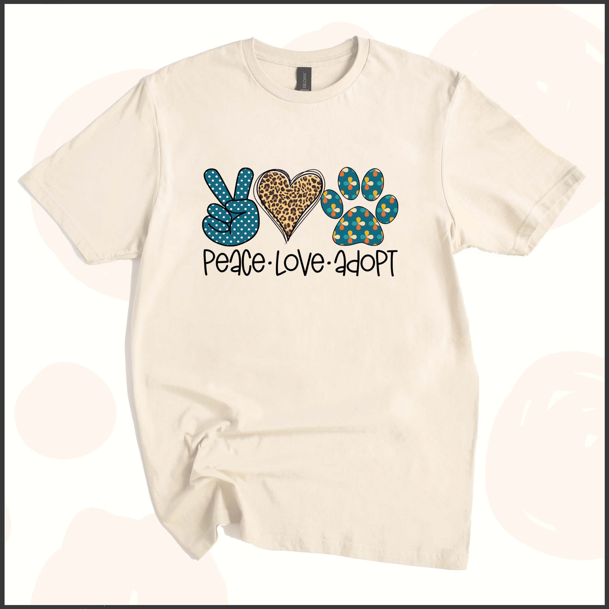 Peace Love Adopt Unisex Youth T-shirt