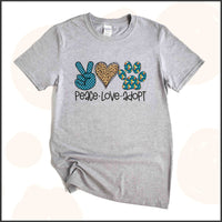 Peace Love Adopt Unisex Youth T-shirt