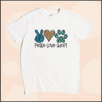 Peace Love Adopt Unisex Youth T-shirt