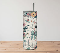 Cats, Flowers & Moon Tumbler