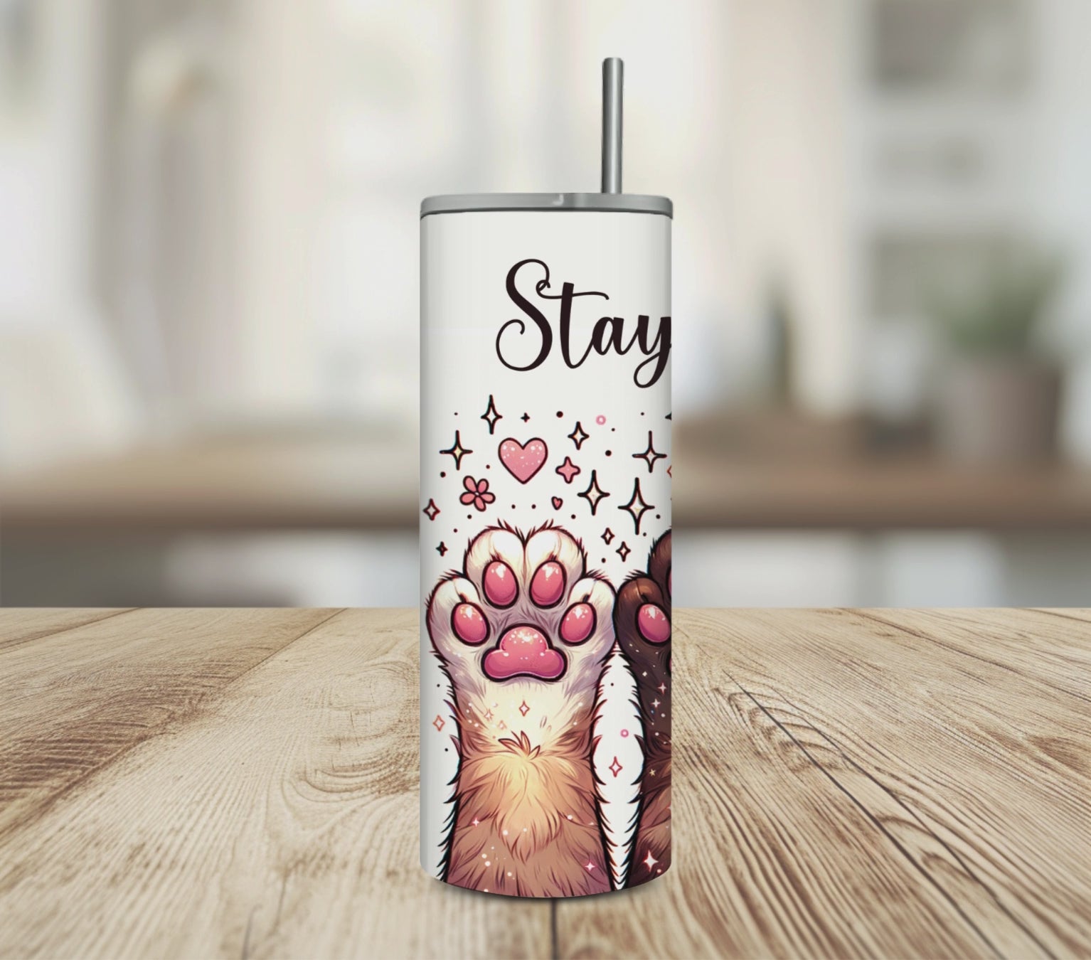 Stay Pawsitive Tumbler