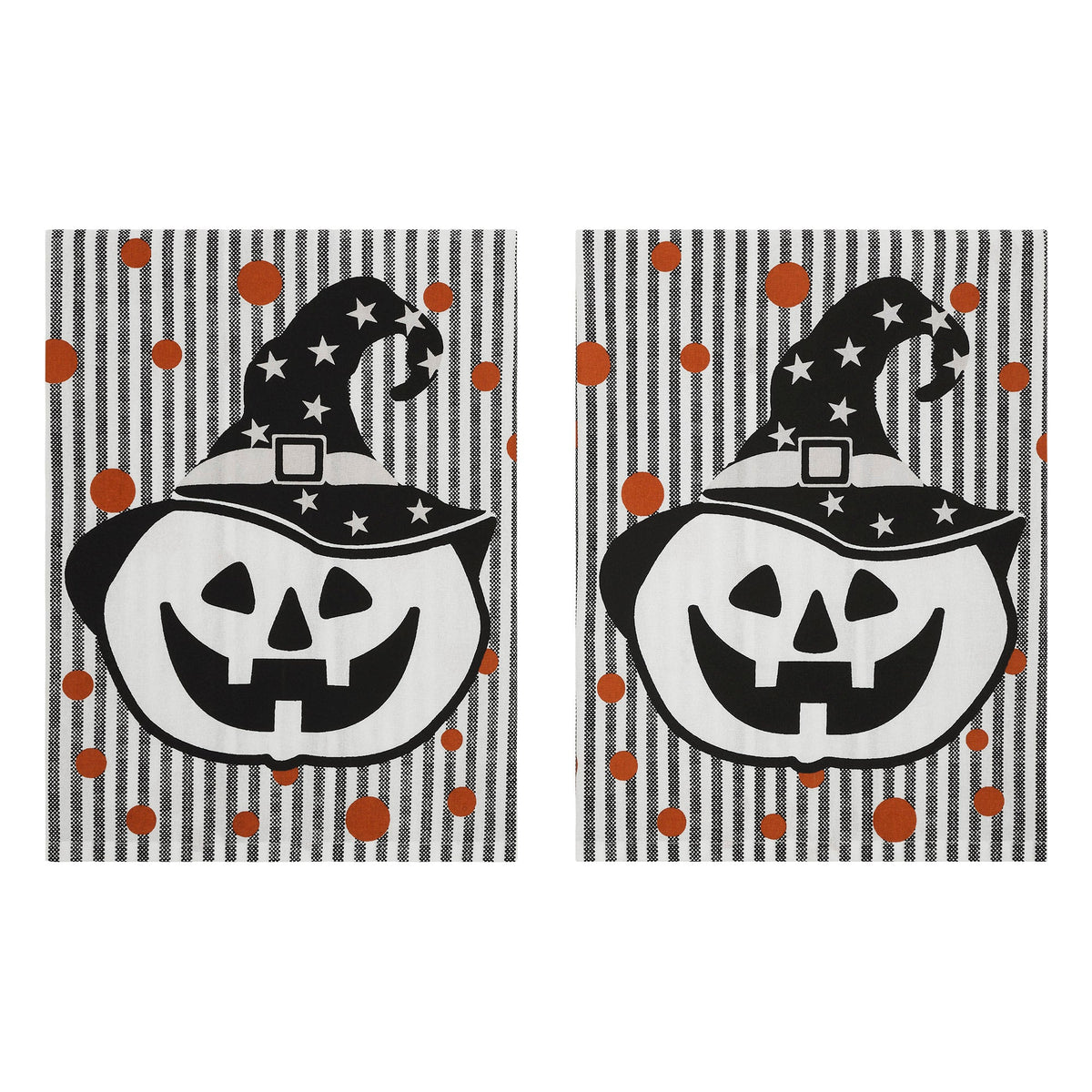 Jack-o'-Lantern Halloween Kitchen Towels – Set of 2