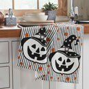 Jack-o'-Lantern Halloween Kitchen Towels – Set of 2