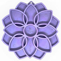 Mandala SOFT Slow Feeder Dog Bowl for Enrichment - 8" diameter x 1" deep