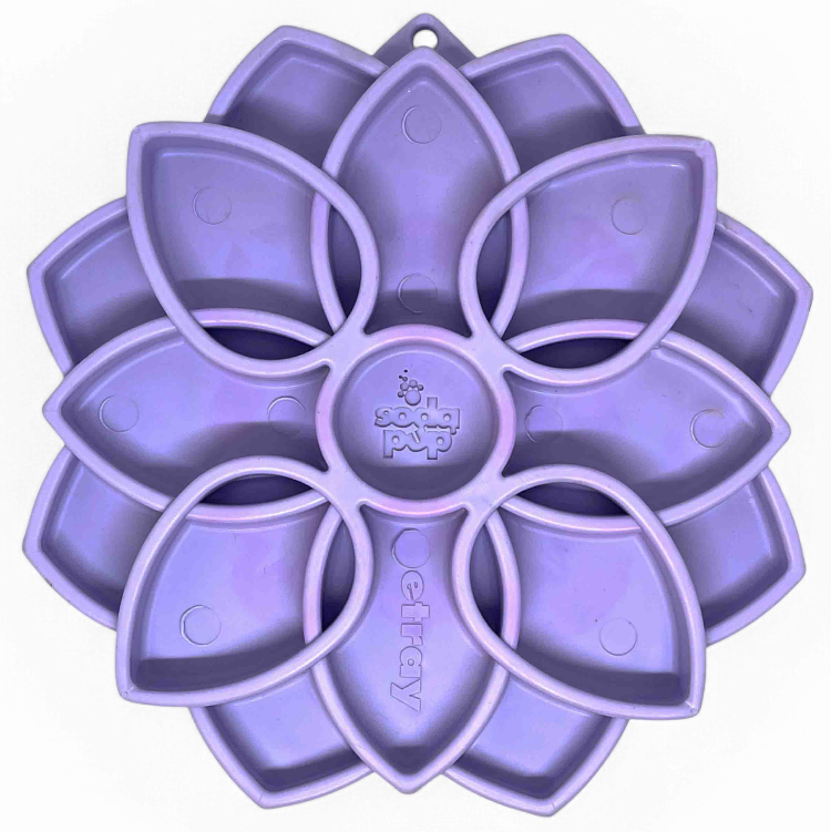 Mandala SOFT Slow Feeder Dog Bowl for Enrichment - 8" diameter x 1" deep