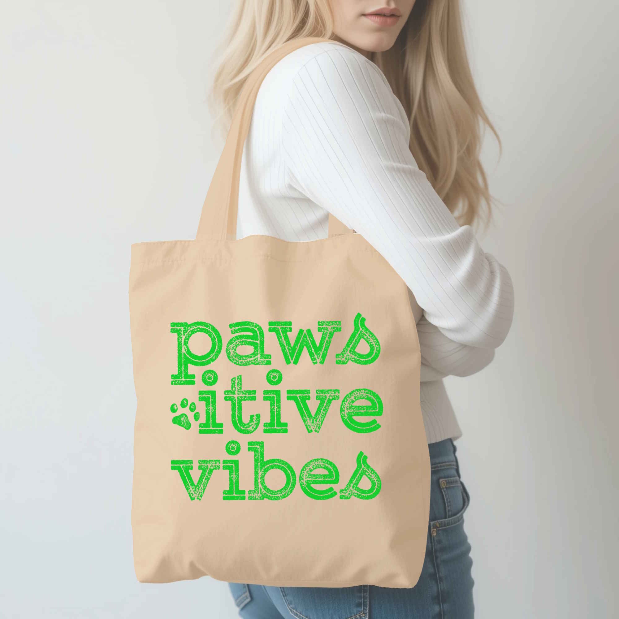 Pawsitive Vibes Eco-friendly Tote Bag