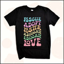 Rescue Adopt Foster Advocate Educate Love Unisex Youth T-shirt