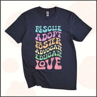 Rescue Adopt Foster Advocate Educate Love Unisex Youth T-shirt