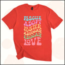 Rescue Adopt Foster Advocate Educate Love Unisex Youth T-shirt