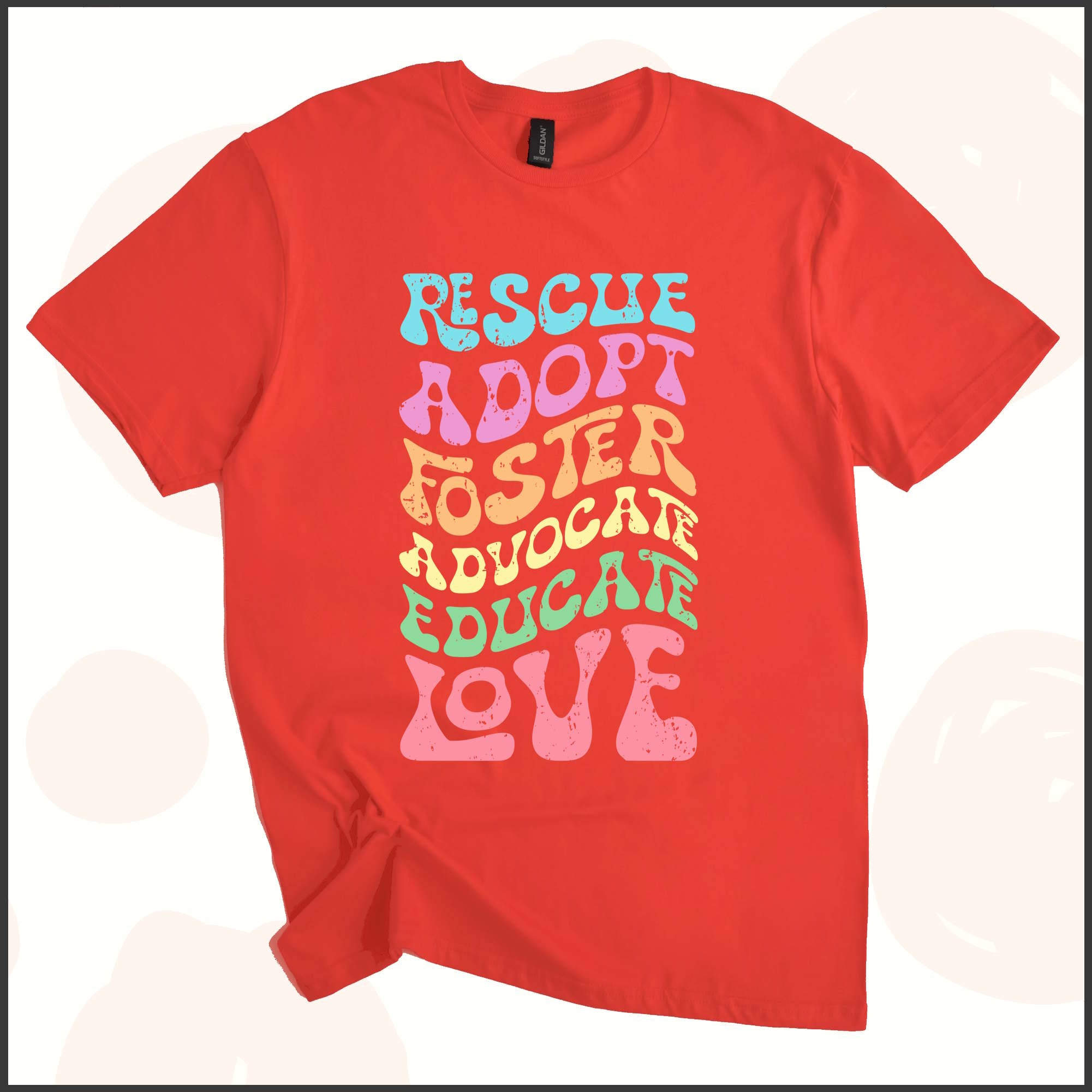 Rescue Adopt Foster Advocate Educate Love Unisex Youth T-shirt