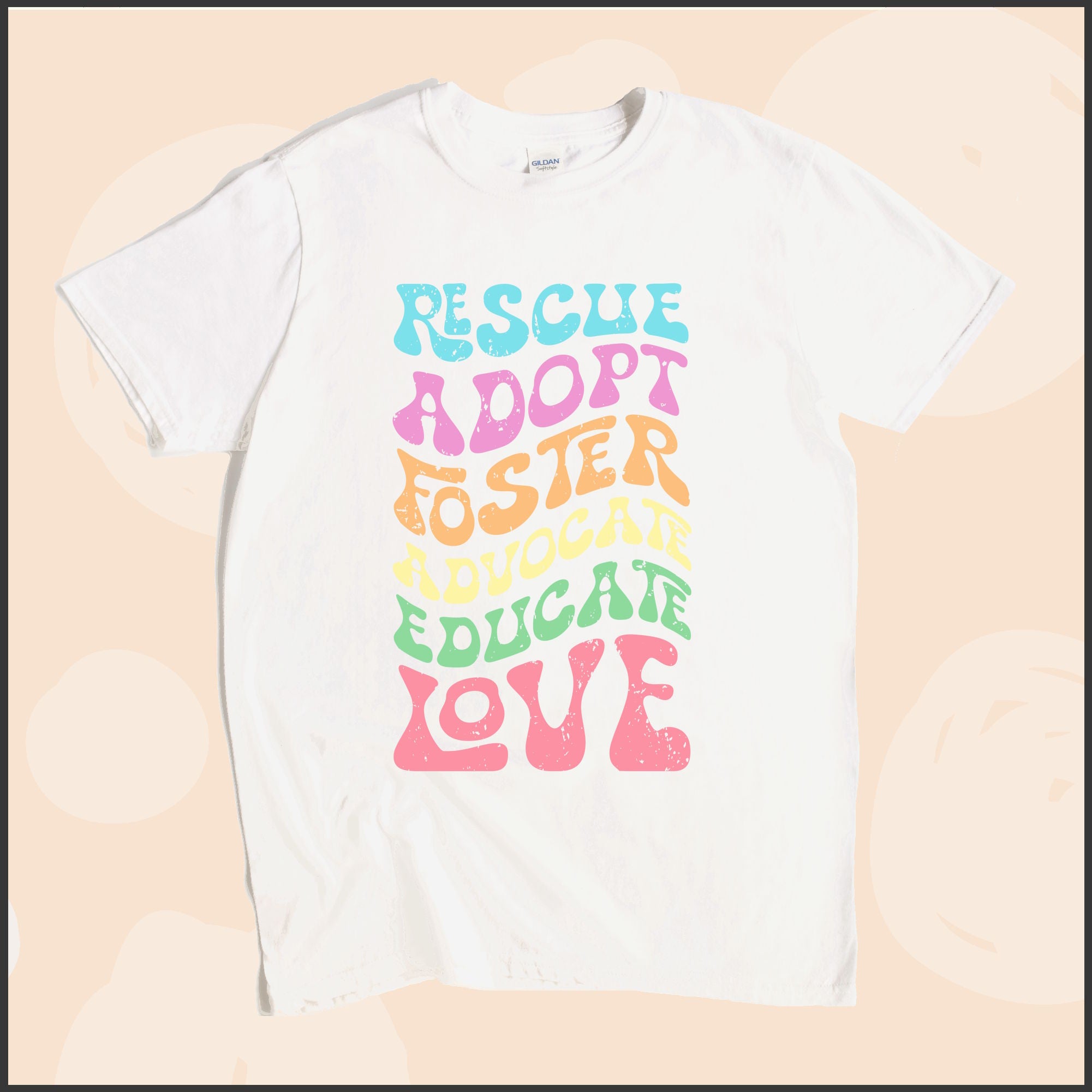 Rescue Adopt Foster Advocate Educate Love Unisex Youth T-shirt