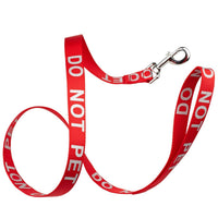 Reflective Nylon Dog Leash: ESA, Service Dog, Adopt Me, Do Not Pet, Therapy Dog