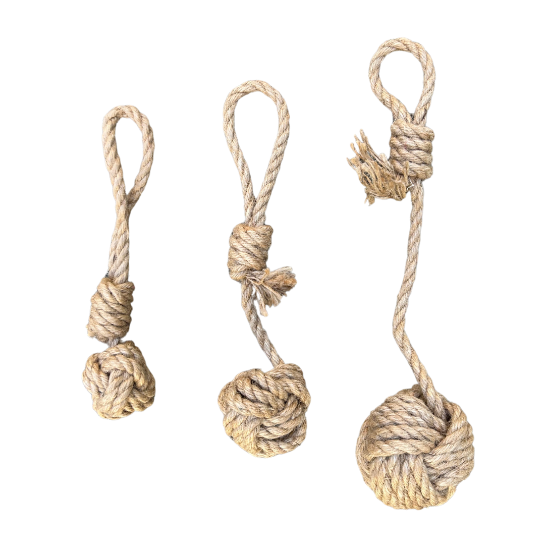 hemp rope dog tug toy by rōmng