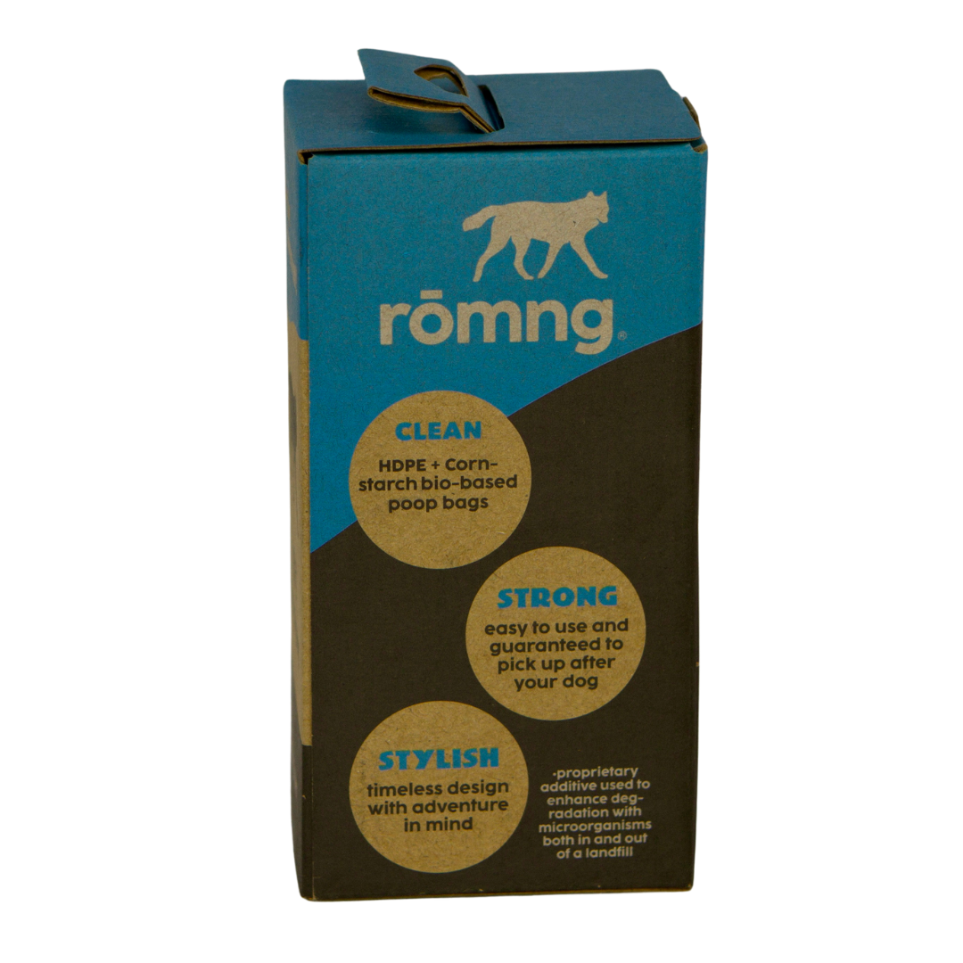 bio-based dog poop bags + bamboo dispenser by rōmng
