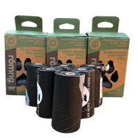 compostable plant-based dog poop bags by rōmng