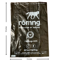 compostable plant-based dog poop bags + bamboo dispenser by rōmng