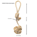 hemp rope dog tug toy by rōmng