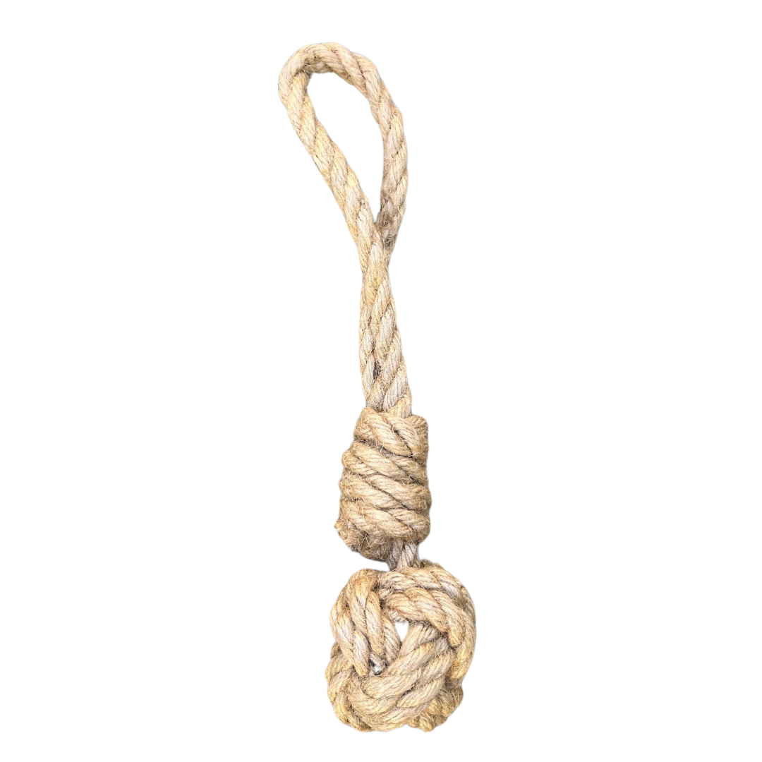 hemp rope dog tug toy by rōmng