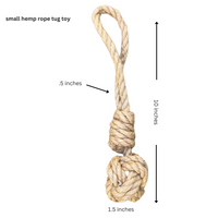 hemp rope dog tug toy by rōmng