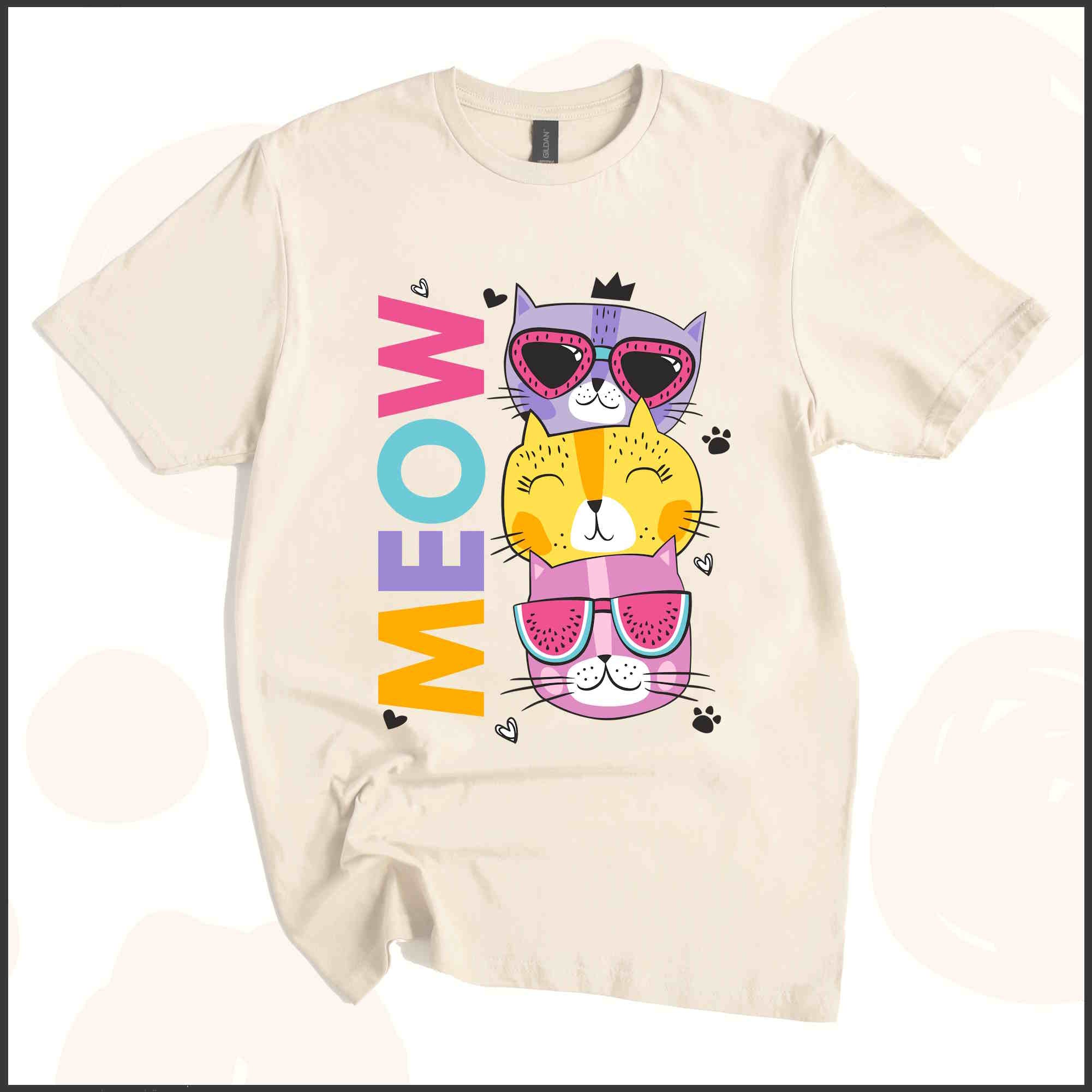 Meow Cool Cats Unisex Youth T-shirt
