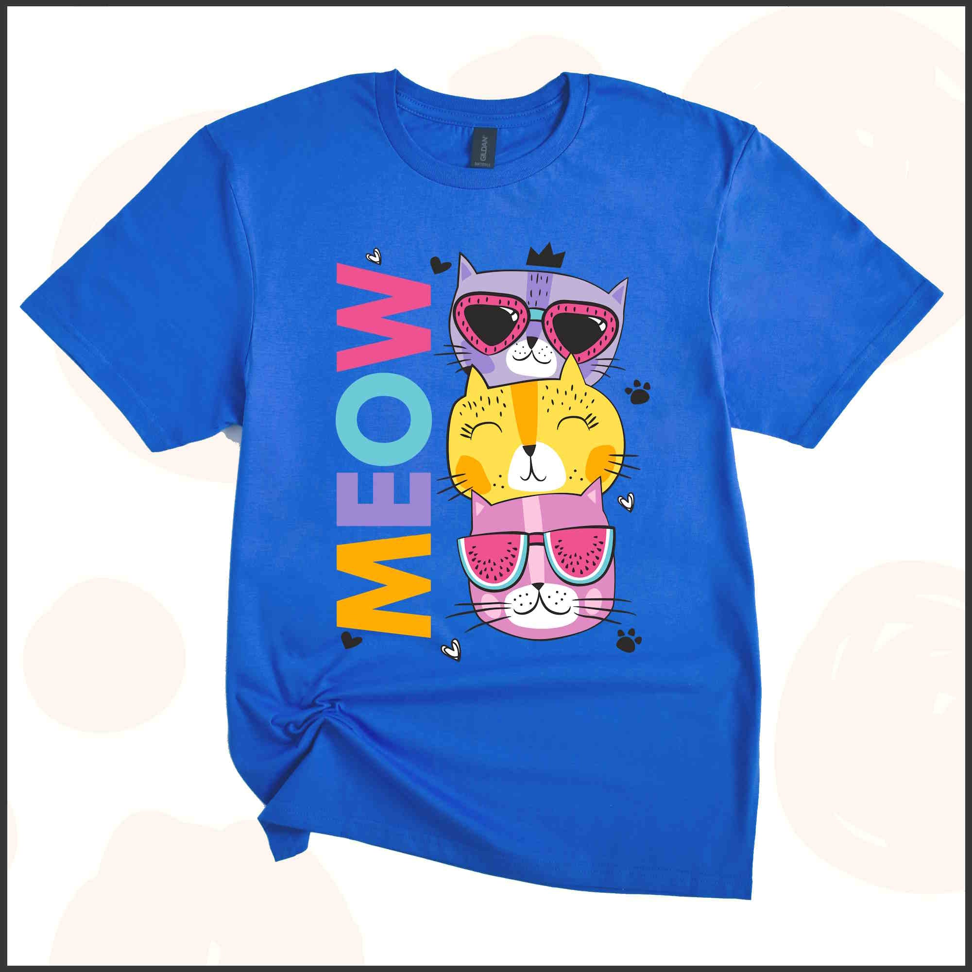 Meow Cool Cats Unisex Youth T-shirt