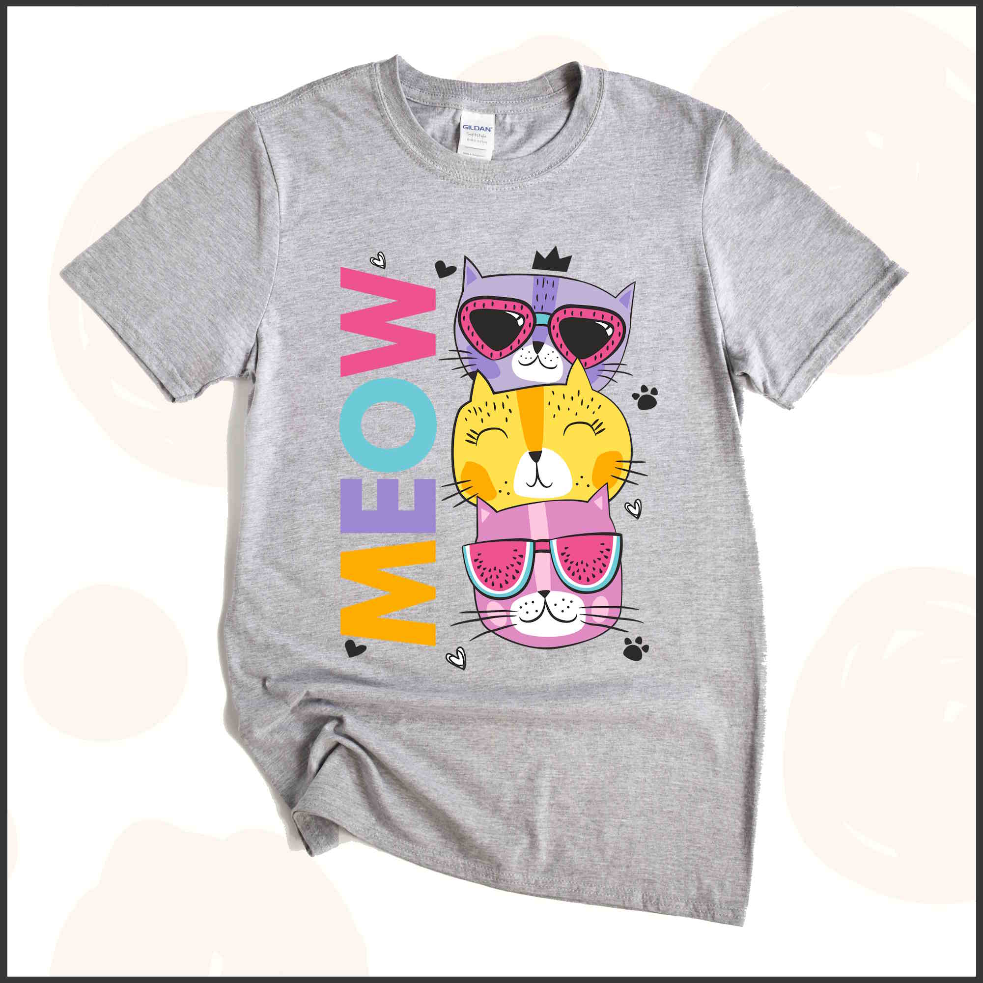 Meow Cool Cats Unisex Youth T-shirt